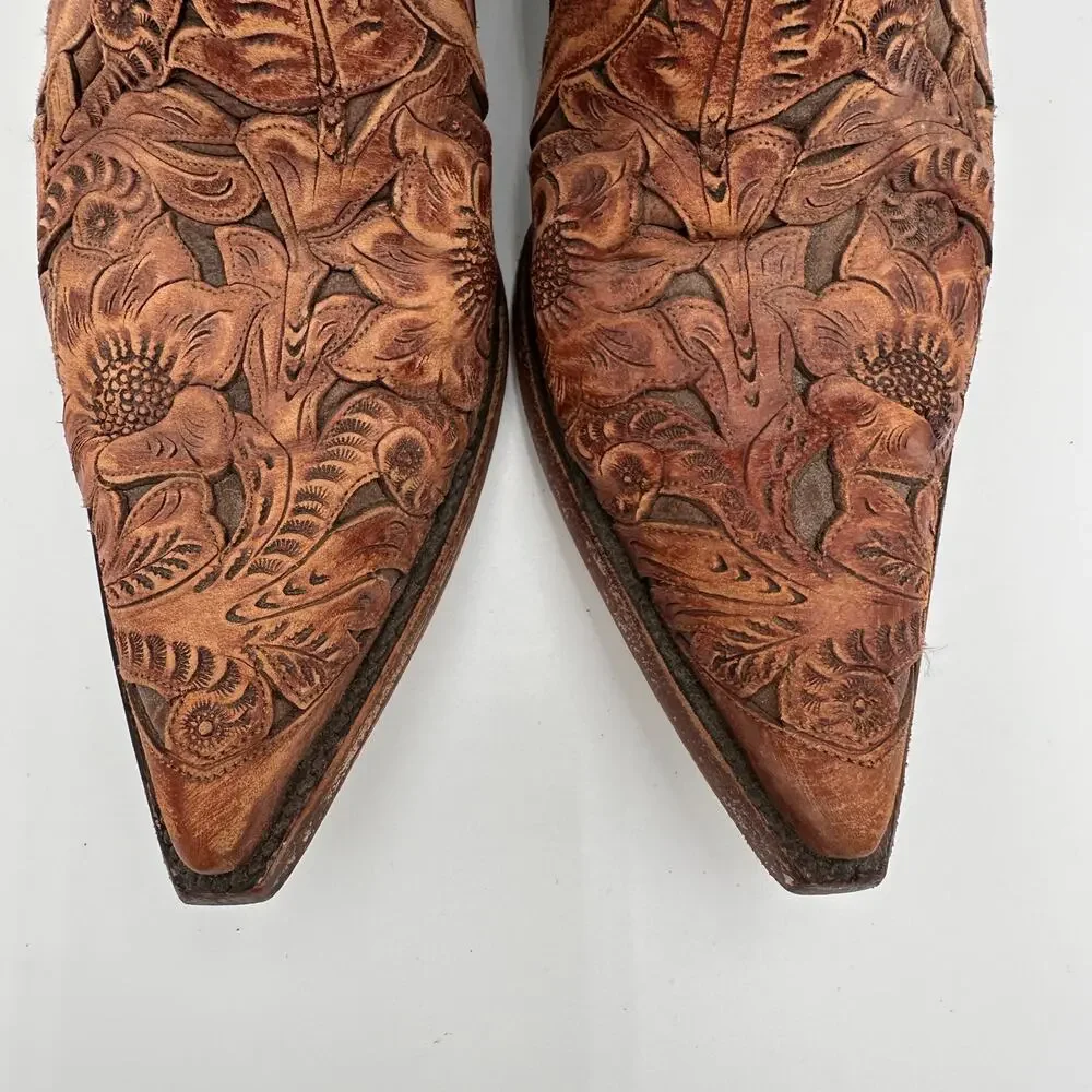 Old Gringo Mens Boots Tooled Size 6.5 D Made in Mexico